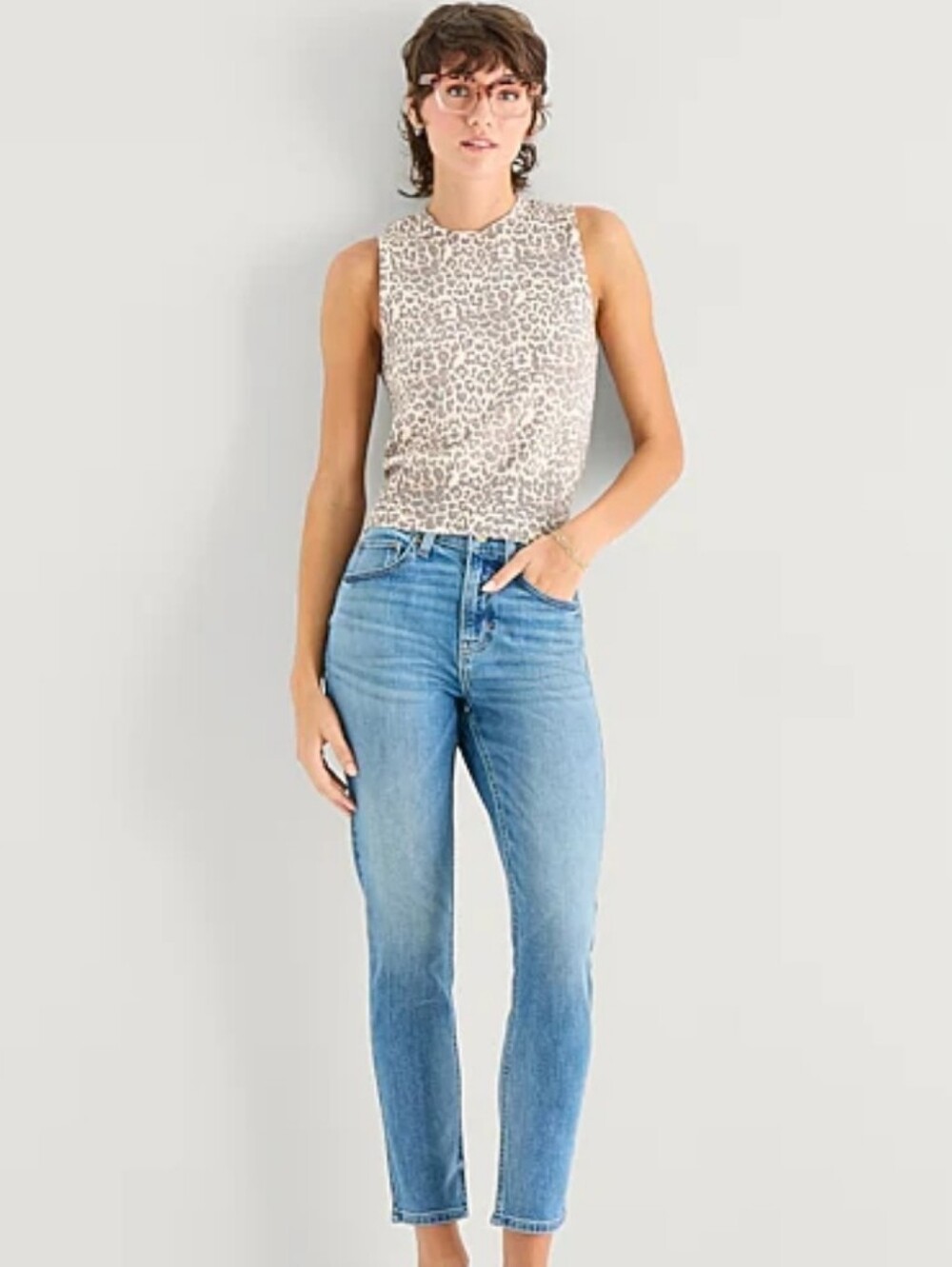 a.n.a. High-Rise Ankle Skinny in Light Blue Wash-18T